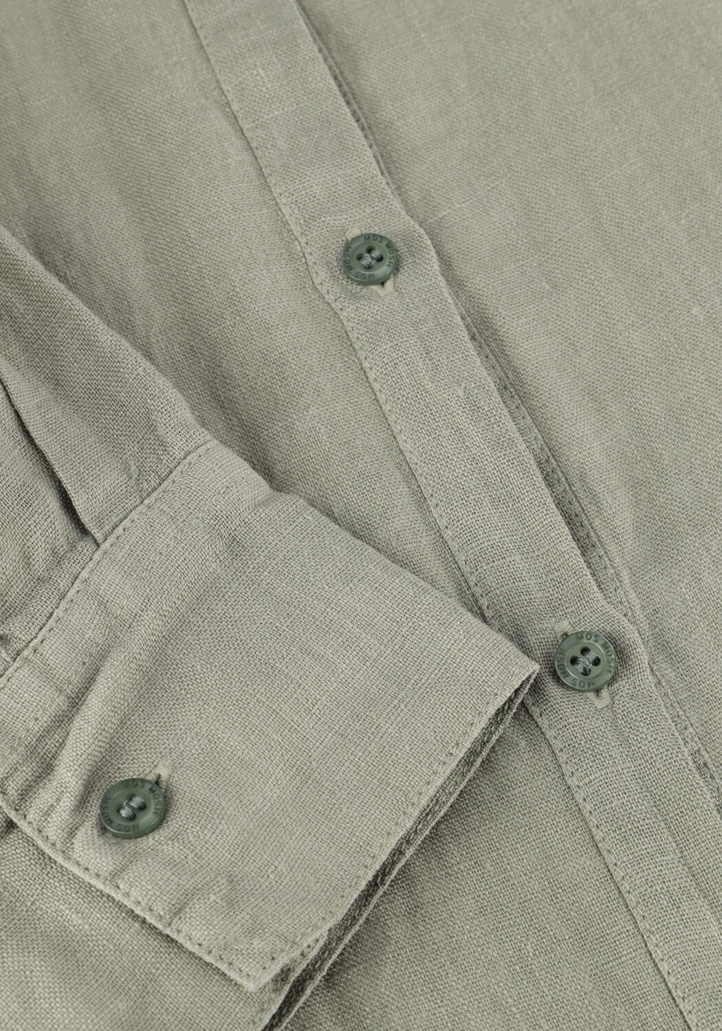 Groene MOS MOSH Mini jurk MMRIELLE LINEN DRESS - large