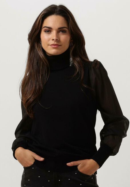 Zwarte MY ESSENTIAL WARDROBE Coltrui ANNIEMW KNIT ROLLNECK - large