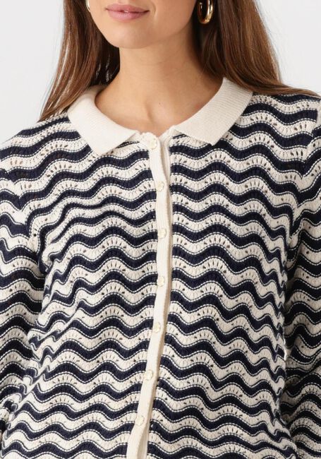 Blauwe FABIENNE CHAPOT Vest CARO CROCHET CARDIGAN LONG SLEEVE - large