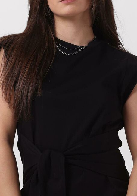 SCOTCH & SODA Mini robe TIE WAIST MINI JERSEY DRESS en noir - large