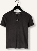 CALVIN KLEIN T-shirt LABEL WASHED RIB SLIM TEE en noir CALVIN KLEIN T-shirt LABEL WASHED RIB SLIM TEE en noir - medium