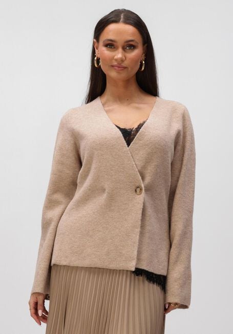 NEO NOIR Pull MARIE LOUISE KNIT CARDIGAN en beige - large