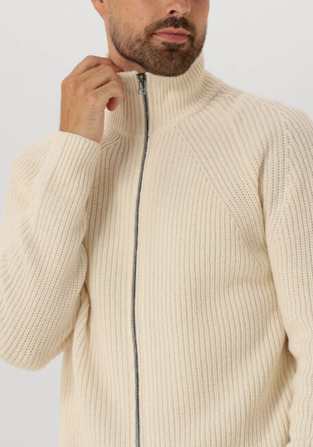 FORÉT Gilet DELTA WOOL ZIP KNIT Écru - large