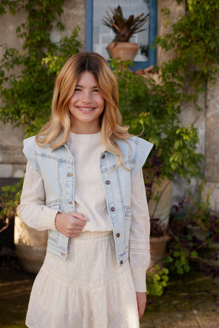 Zand INDIAN BLUE JEANS  LACE SMOCK SHIRT LONGSLEEVE Zand INDIAN BLUE JEANS  LACE SMOCK SHIRT LONGSLEEVE - large