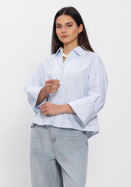 Blauwe SELECTED WOMEN  SLFESTER OVERSIZE 3/4 SHIRT - large