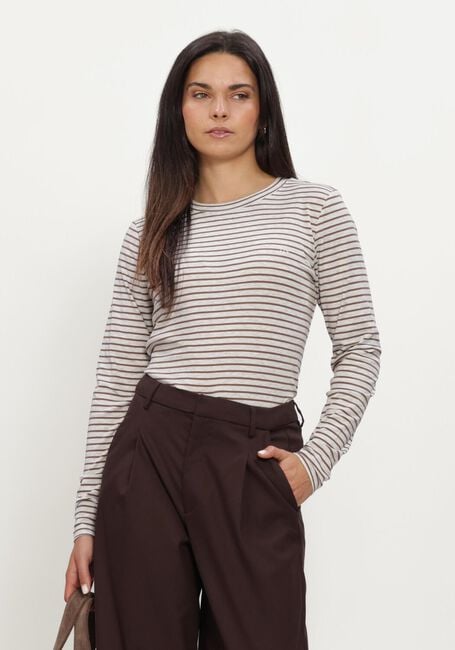 Bruine AIMEE THE LABEL Tops & T-shirts ZENOLUCAW6 STRIPED LS - large