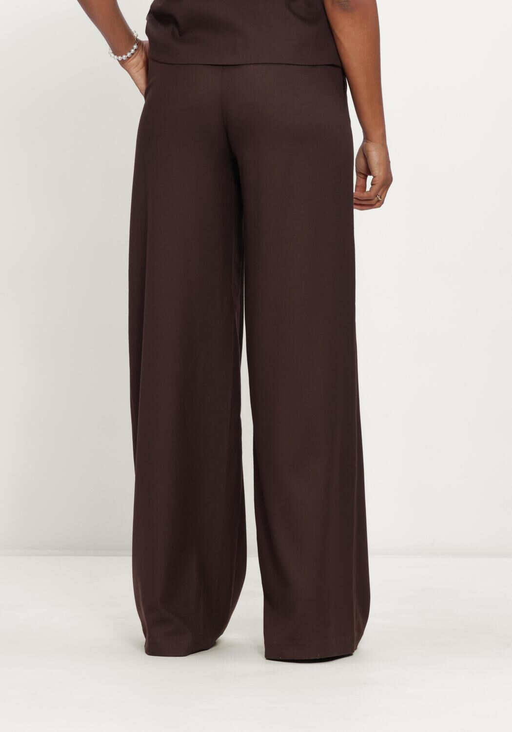 Bruine EST'SEVEN Wijde broek FERREIRA JOSIAH TROUSER FW26 - large