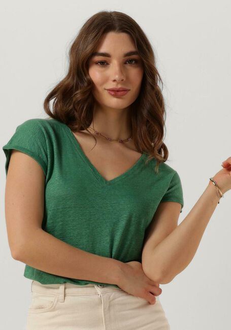 BY-BAR Haut MOMI LINEN TOP en vert - large