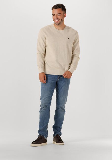 Beige TOMMY HILFIGER Trui ESSENTIAL STRUCTURE CREW NECK - large