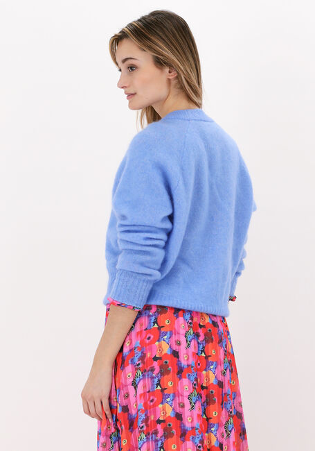 SECOND FEMALE Gilet BROOK KNIT BOXY CARDIGAN en bleu - large