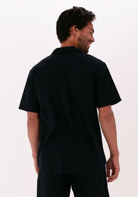 Donkerblauwe ANERKJENDT Casual overhemd AKLEO LINEN SHIRT - large