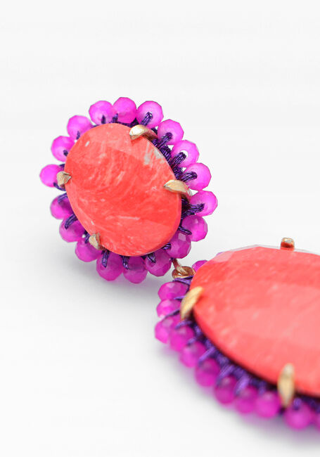 LOTT. GIOIELLI CE SI PENDANT EARRING DOUBLE L Bijou Fuchsia - large