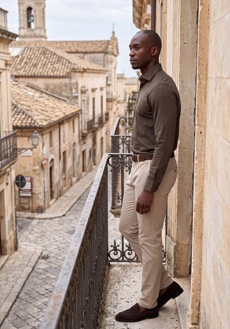 Groene PROFUOMO Casual overhemd SHIRT ONE PIECE - large