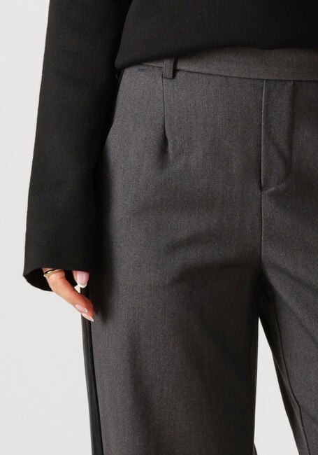 Donkergrijze OBJECT Wijde broek OBJLISA WIDE PANT - large