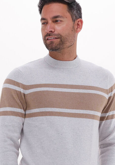 PROFUOMO Pull PULLOVER STR CREWNECK Gris clair - large