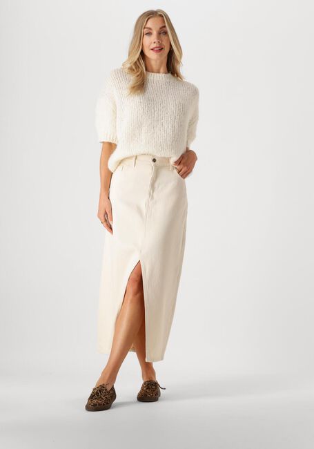 BY-BAR Jupe midi ELBA TWILL SKIRT Blanc - large