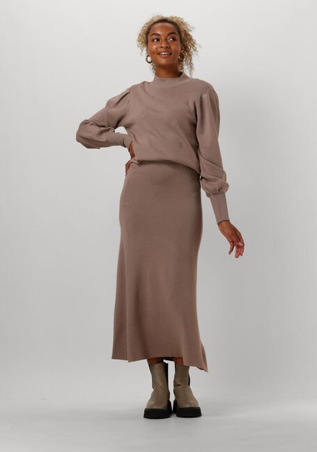 Y.A.S. Jupe maxi YASFONNY HW ANKLE KNIT SKIRT en marron - large