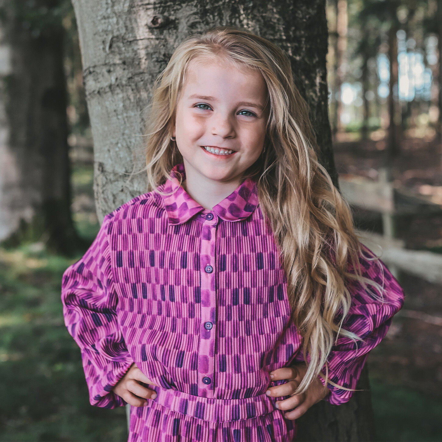 YOUR WISHES CARRE LOOSE BLOUSE Blouses en violet - large