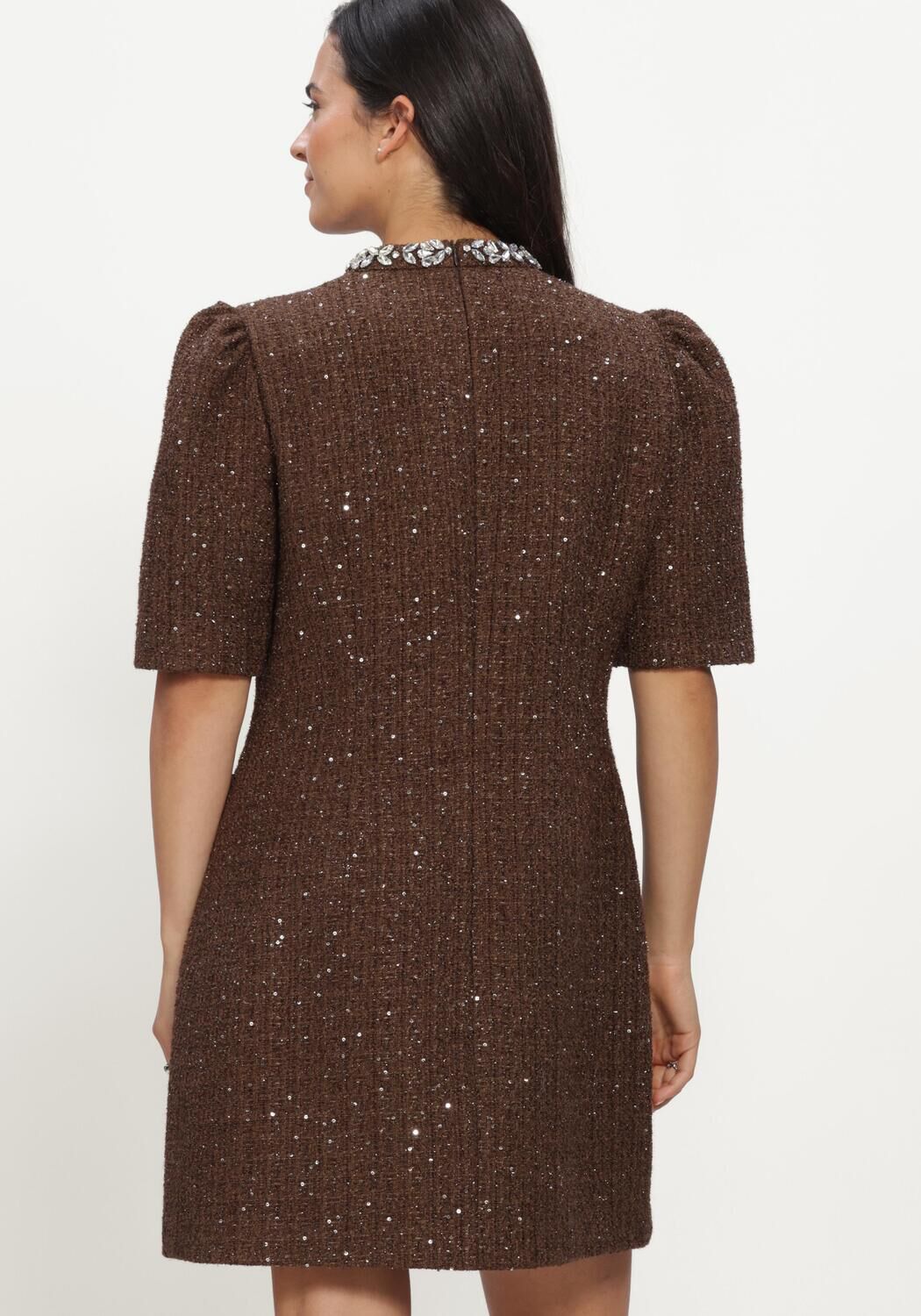 LINA LOCCHI Mini robe LL-BELINE en marron - large