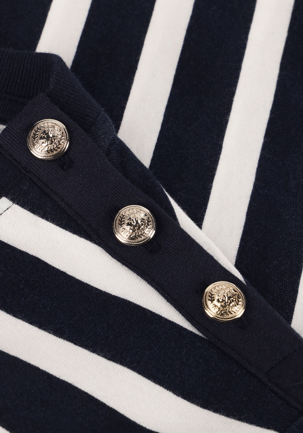 TOMMY HILFIGER T-shirt REG GOLD BUTTON C-NK SS en bleu - large