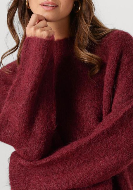 SELECTED FEMME Pull SLFGABELLA LS KNIT O-NECK CAMP Bordeaux - large