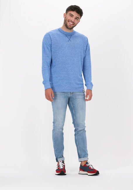 SCOTCH & SODA Pull LIGHTWEIGHT LINEN-BLEND MELANGE CREWNECK PULLOVER en bleu - large