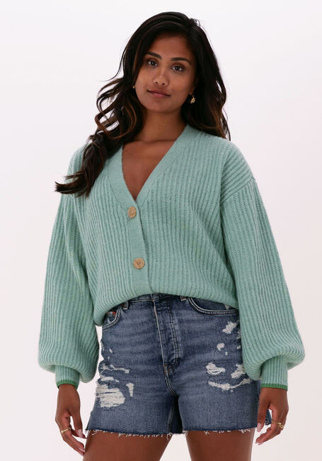 SCOTCH & SODA Gilet FUZZY KNITTED CARDIGAN en vert - large