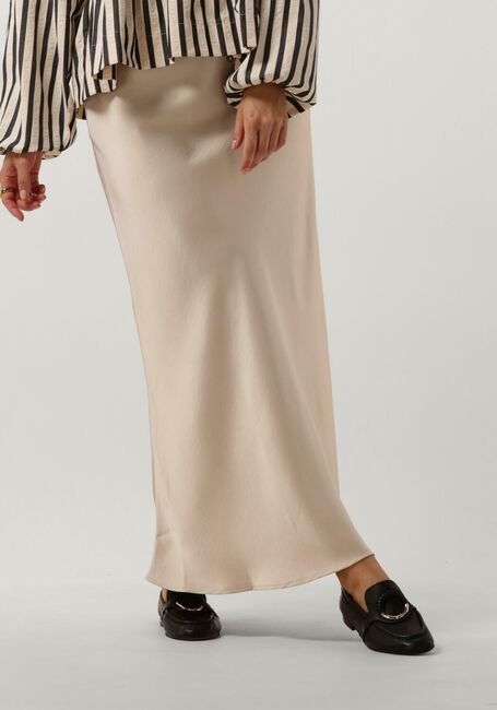NEO NOIR Jupe maxi VICKY HEAVY SATEEN SKIRT en beige - large