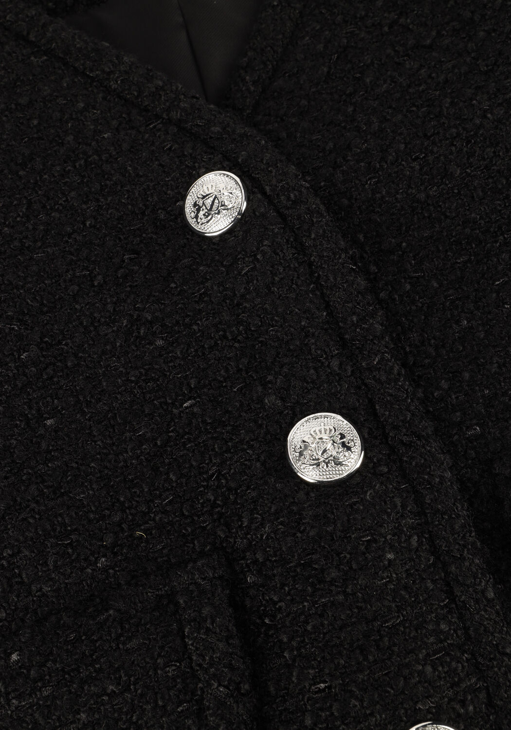 NEO NOIR Gilet MANUA BOUCLE JACKET en noir - large