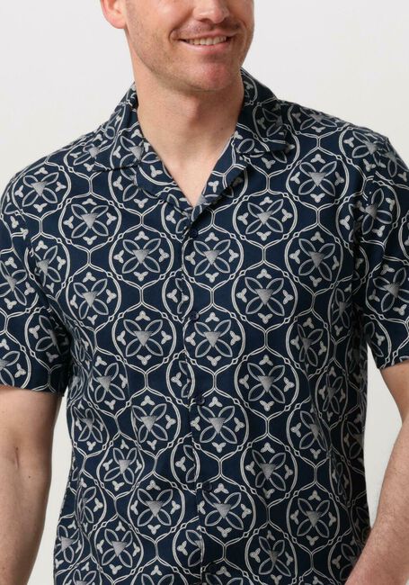 PURE PATH Chemise décontracté SHORTSLEEVE WITH ALL-OVER-PRINT Bleu foncé - large