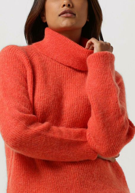 CO'COUTURE Pull LEONA RIB ROLL KNIT en orange - large