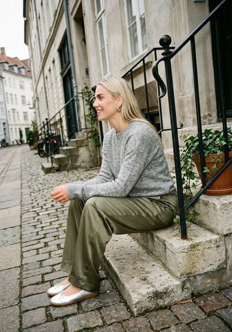 MSCH COPENHAGEN Pull MSCHFESTINA HOPE PULLOVER en gris - large