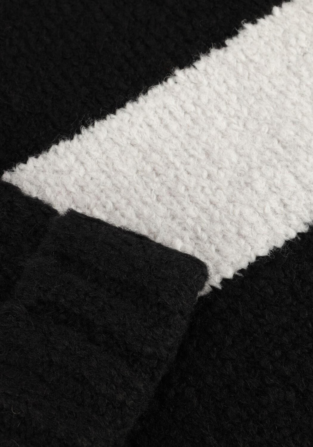 Zwarte PENN & INK Trui 225 JUMPER STRIPE - large