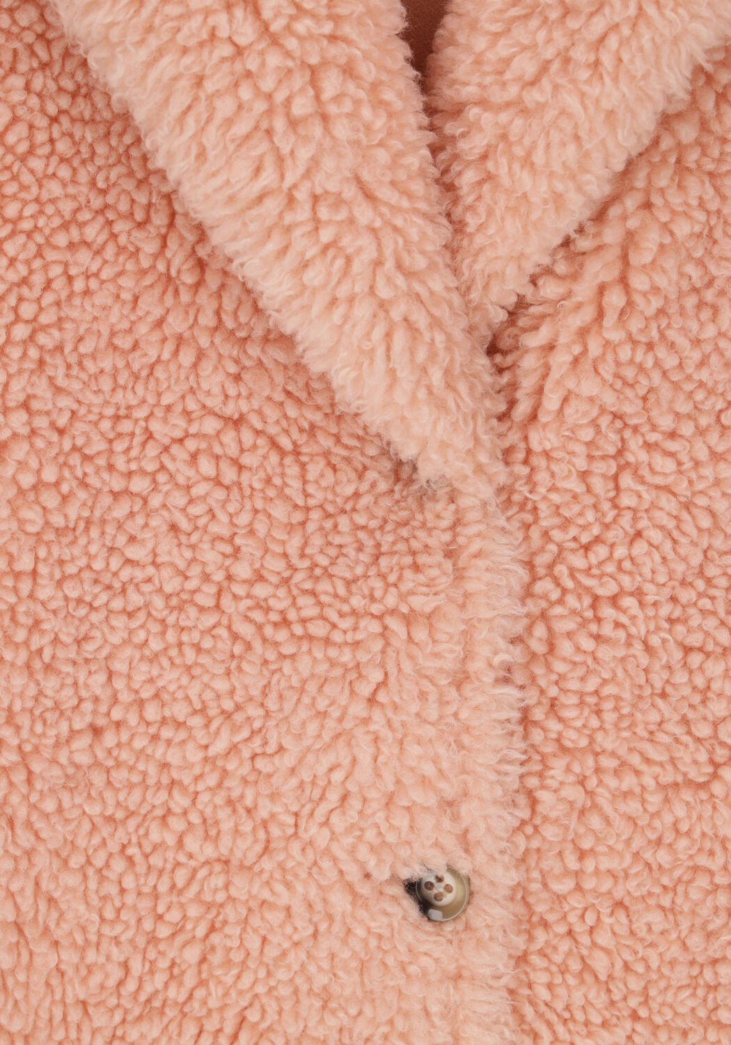 BEAUMONT Manteau Teddy REVERSIBLE CURLY LAMMY COAT en rose - large