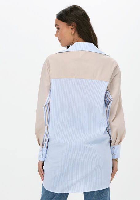 Lichtblauwe ACCESS  SHIRT WITH COMBO OF STRIPES AND EMBROIDERY - large