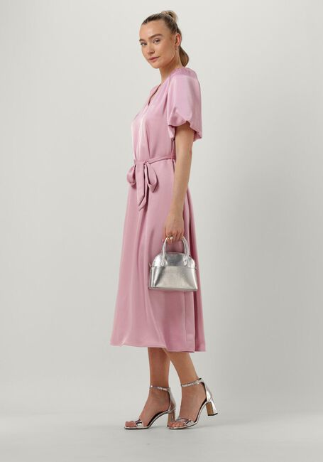 Roze NEO NOIR Midi jurk BENITA HEAVY SATEEN DRESS - large
