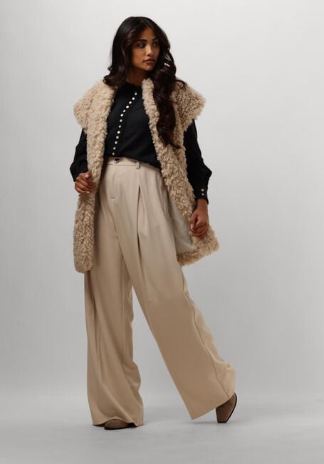 RUBY TUESDAY Gilet CHRISSIE FAKE FUR LONG GILET Écru - large
