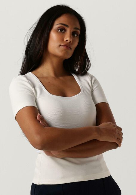 Gebroken wit VANILIA Top CONTRAST TOP RIB - large