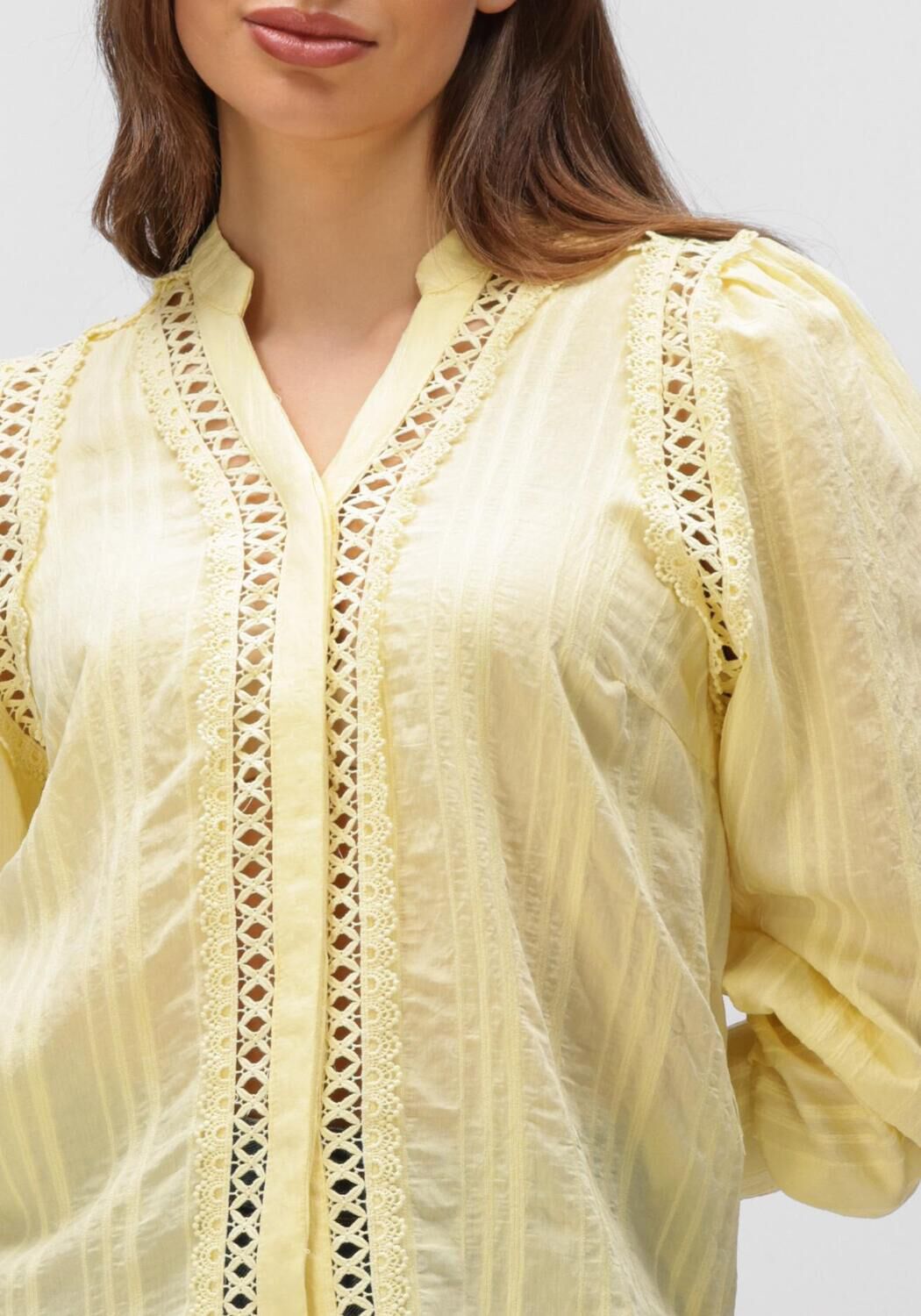 Gele CO'COUTURE Top KESI LACE V-SHIRT - large