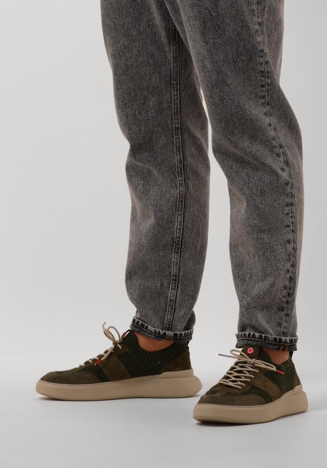 NOKWOL Baskets basses RONDA KNIT en vert - large