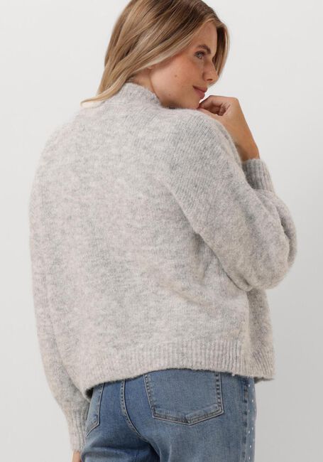 SUMMUM Gilet PUFF SLEEVE CARDIGAN COZY MELANGE KNIT en blanc - large