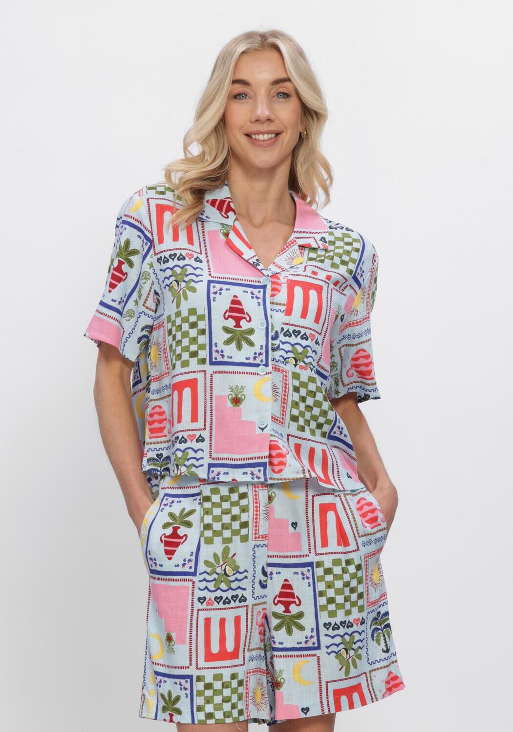 OBJECT OBJEDIE S/S RE SHIRT Blouses en multicolore - large