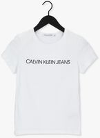 CALVIN KLEIN T-shirt CORE INSTIT LOGO SLIM FIT TEE en blanc
