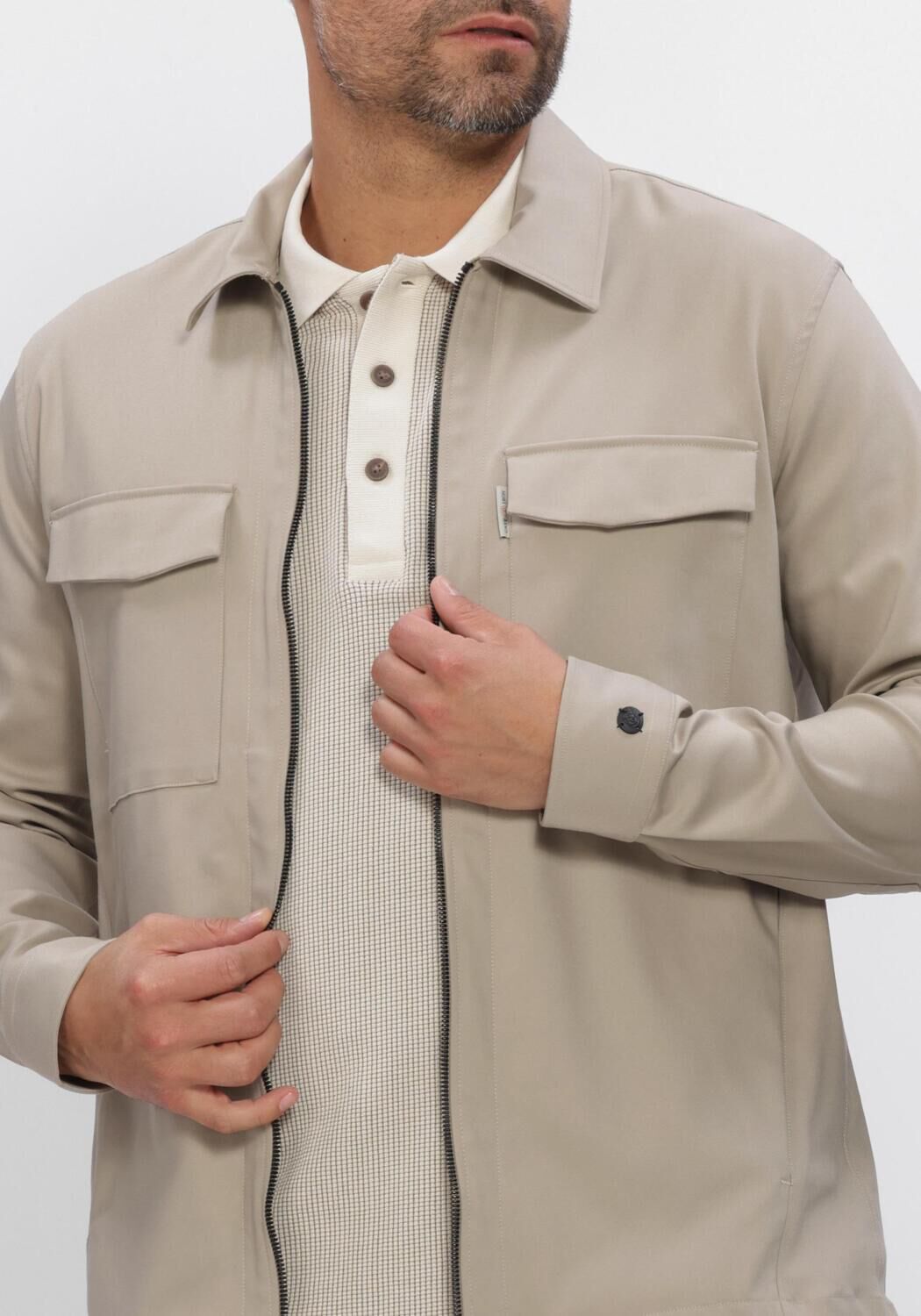 Beige CAST IRON  CF SMART SHIRTJACKET - large