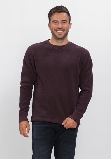 Bordeaux BUTCHER OF BLUE Trui FLUX HEAVY WAFFLE SWEAT - large