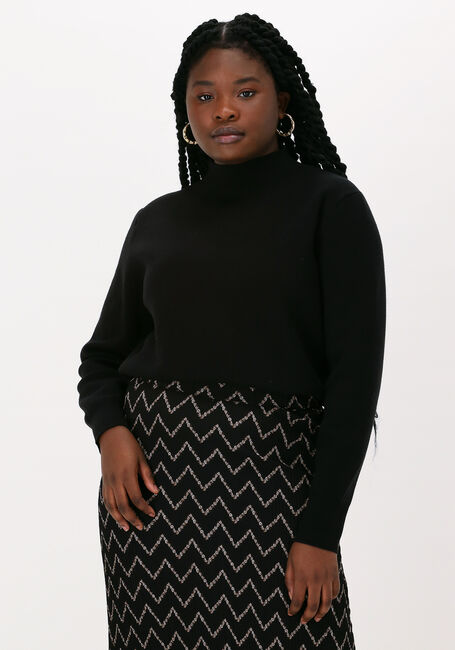 Zwarte SELECTED FEMME Trui SLFCALI LS KNIT CROP B - large