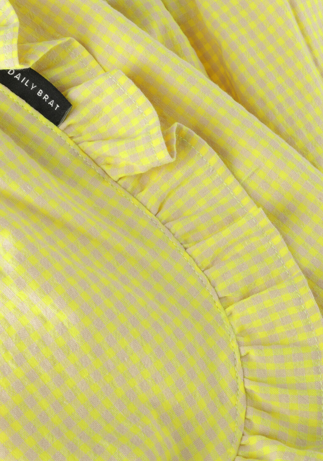 DAILY BRAT CHLOE CHECKED SHORTS Pantalons en jaune - large