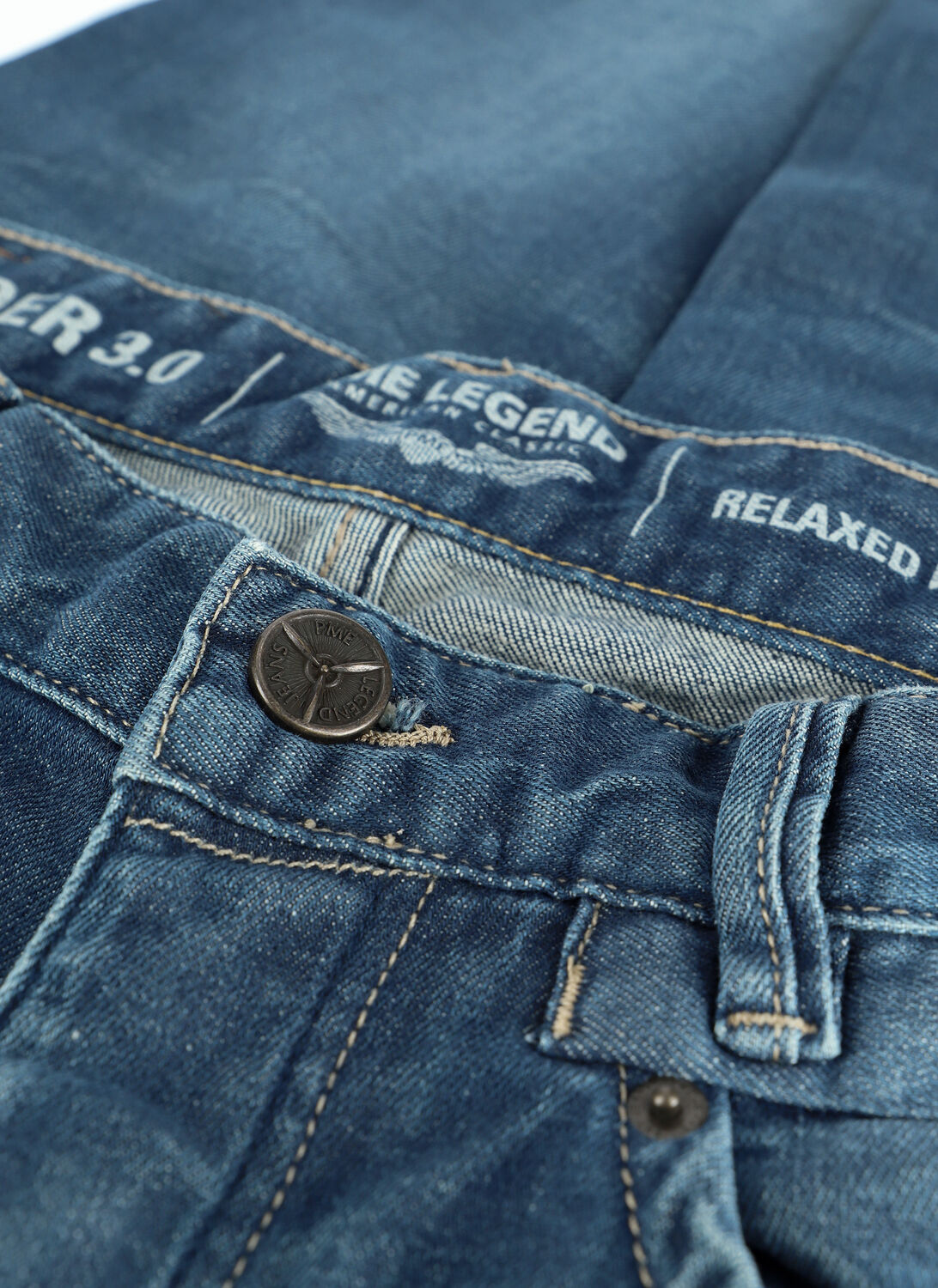 Blauwe PME LEGEND Slim fit jeans COMMANDER BLUE TINTED DENIM - large