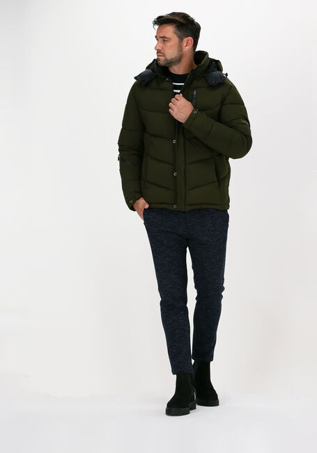 Groene SCOTCH & SODA Gewatteerde jas 163250 - HOODED WATER-REPELLEN - large