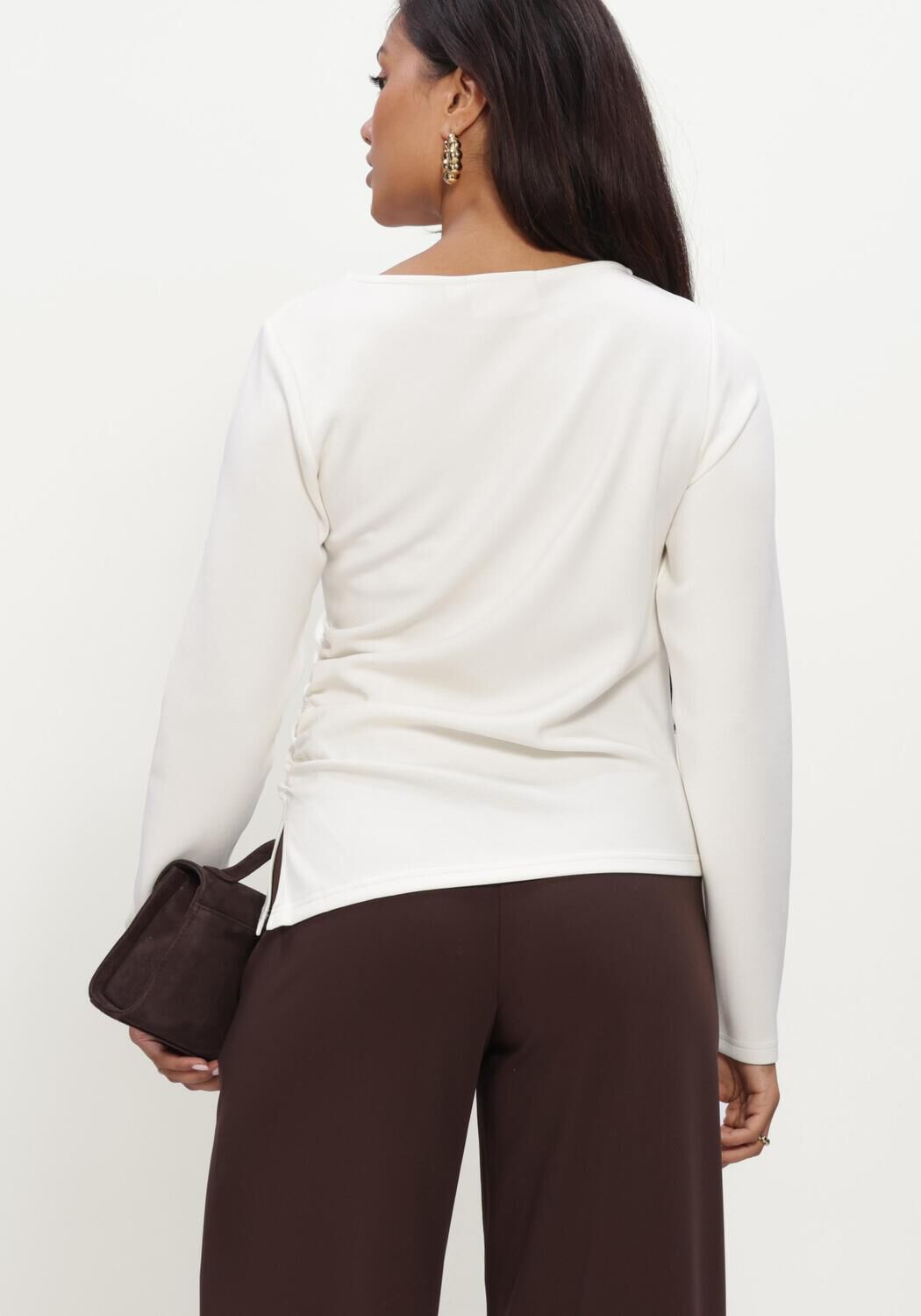 Gebroken wit MY ESSENTIAL WARDROBE  MWHELLE ASYMMETRIC BLOUSE - large